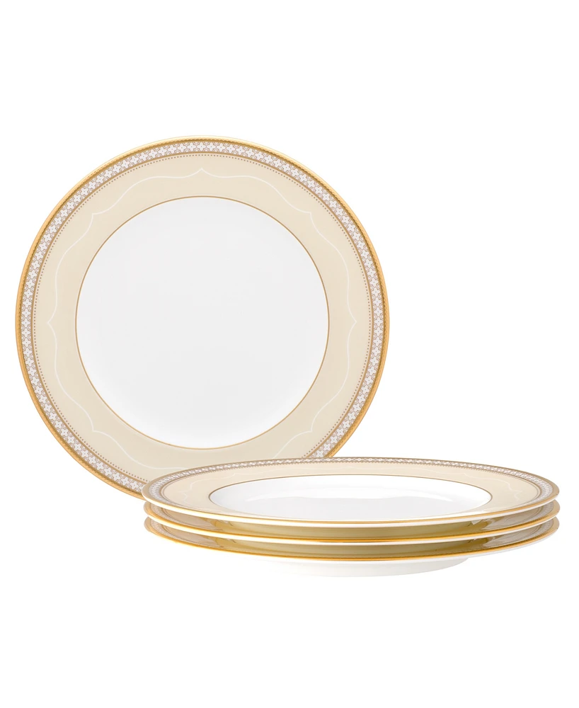 Noritake Trefolio Gold Set of 4 Salad Plates, Service For 4