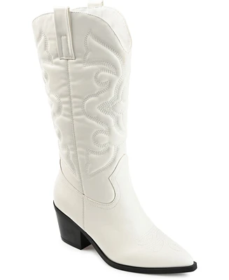 Journee Collection Women's Chantry Mid Shaft Western Boots