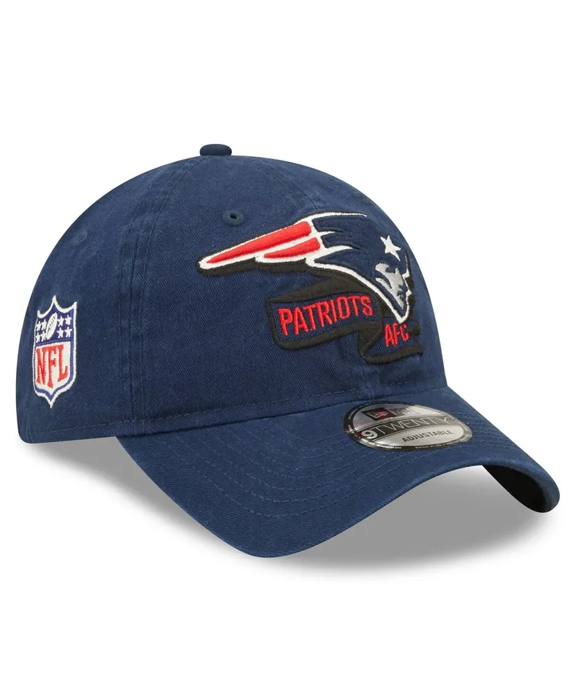 Men's New Era Navy New England Patriots Otc 2022 Sideline 9TWENTY Adjustable Hat