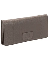 Mancini Women's Pebbled Collection Rfid Secure Trifold Wallet