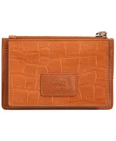 Mancini Women's Croco Collection Rfid Secure Card Case and Coin Pocket