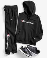 Champion Womens Relaxed Logo Print Fleece Hoodie Jogger Sweatpants