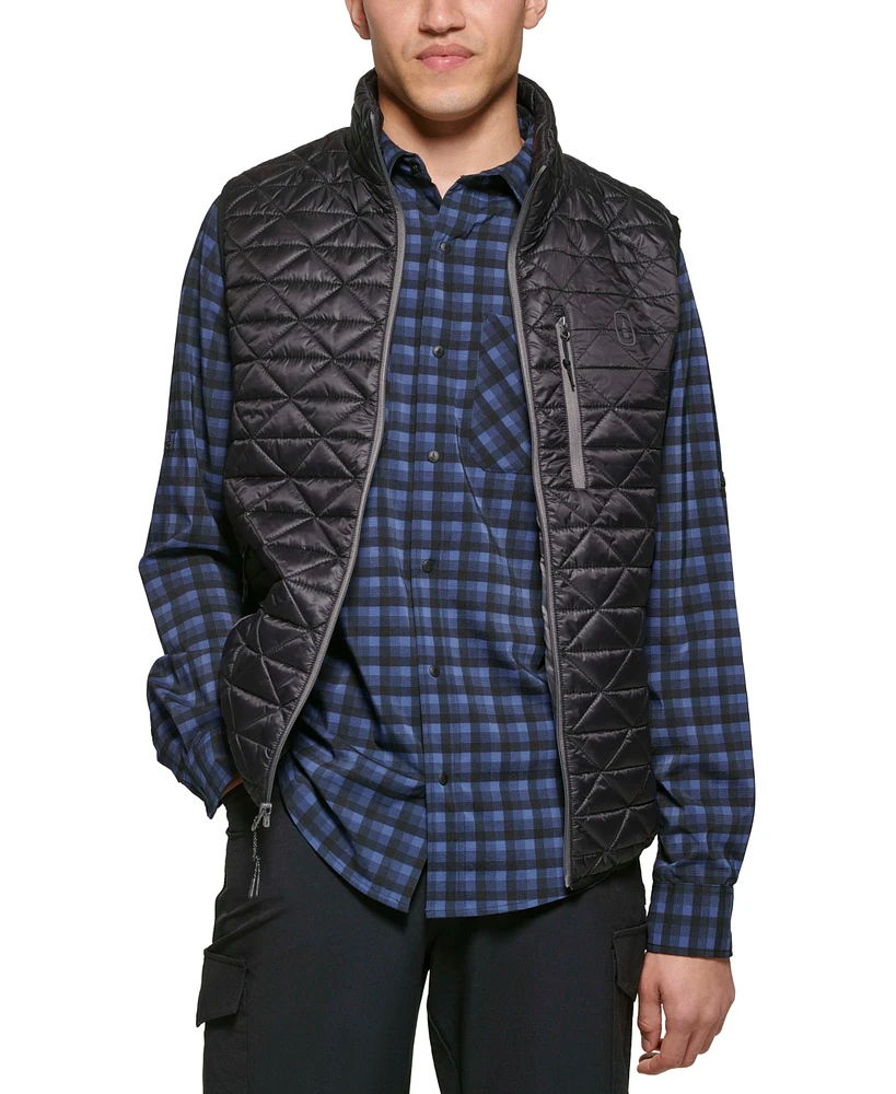 Bass Outdoor Men's Delta Diamond Quilted Packable Puffer Vest