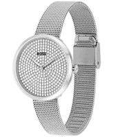 Hugo Boss Women's Praise Silver-Tone Stainless Steel Bracelet Watch, 36mm - Silver