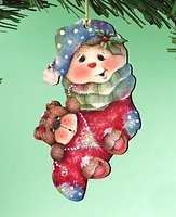 Designocracy Bearly Hanging Holiday Ornaments, Set of 2