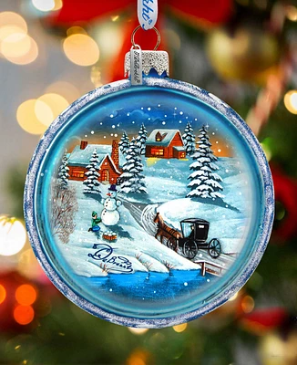 G.DeBrekht Vintage-Like Winter Village Holiday Ornament