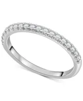 Diamond Half Circle Wedding Band (1/4 ct. t.w.) Platinum