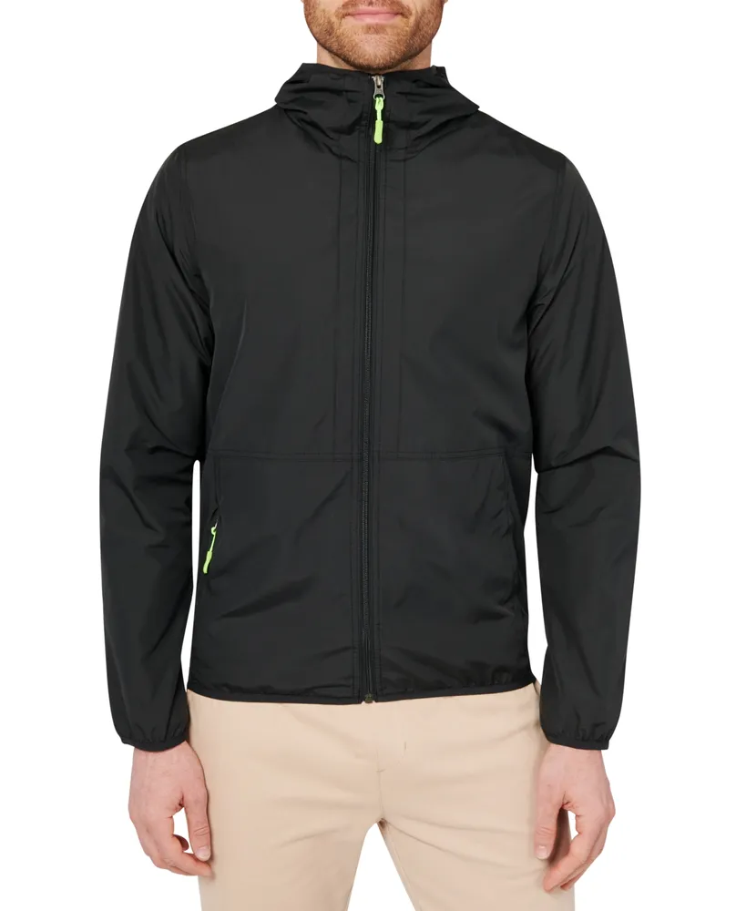 Society of Threads Men's Slim-Fit Solid Windbreaker