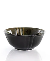 Elama Scalloped Magdalena 16 Piece Stoneware Dinnerware Set, Service for 4