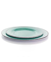 Elama Turquoise 12 Piece Lightweight Melamine Dinnerware Set, Service for 4