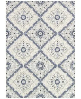 Couristan Dolce 4077 6025 Brindisi Ivory Grey Indoor Outdoor Area Rug Collection