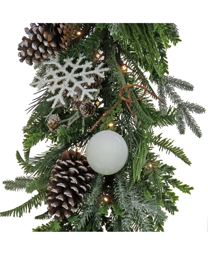 National Tree Company 9' Pre-Lit Alpine Collection Decorated Garland