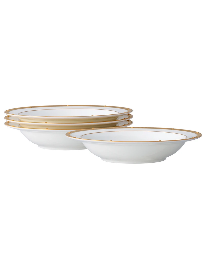 Noritake Rochelle Gold Set of 4 Fruit Bowls, Service For 4