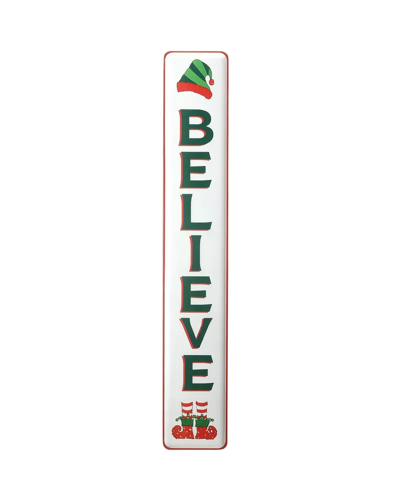 National Tree Company 47" Believe Vertical Holiday Wall Sign