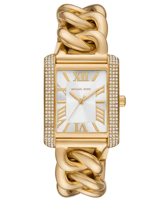 Michael Kors Women's Emery Three-Hand Gold-Tone Stainless Steel Bracelet Watch 40mm - Gold