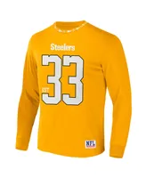 Men's Nfl X Staple Yellow Pittsburgh Steelers Core Long Sleeve Jersey Style T-shirt