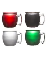 Cambridge Holiday Mini Moscow Mule Mug Shots, Set of 4 - Red, Green, Silver