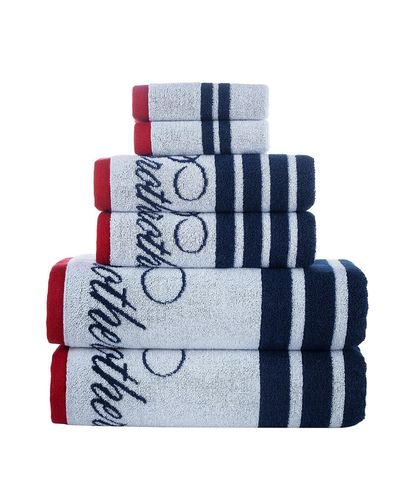 Brooks Brothers Nautical Blanket Stripe 6 Piece Turkish Cotton Towel Set