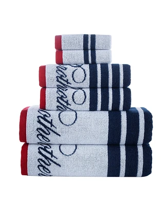 Brooks Brothers Nautical Blanket Stripe 6 Piece Turkish Cotton Towel Set