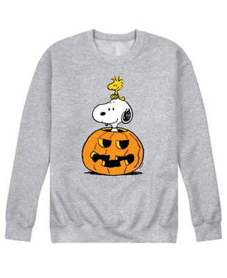 Airwaves Men's Peanuts Snoopy Pumpkin Fleece T-shirt