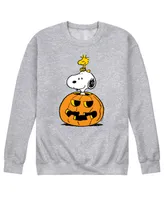 Airwaves Men's Peanuts Snoopy Pumpkin Fleece T-shirt