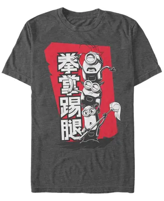 Fifth Sun Men's Minions Kanji Stack Short Sleeve T-shirt