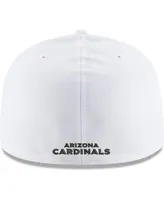 Men's New Era White Arizona Cardinals Omaha 59FIFTY Fitted Hat