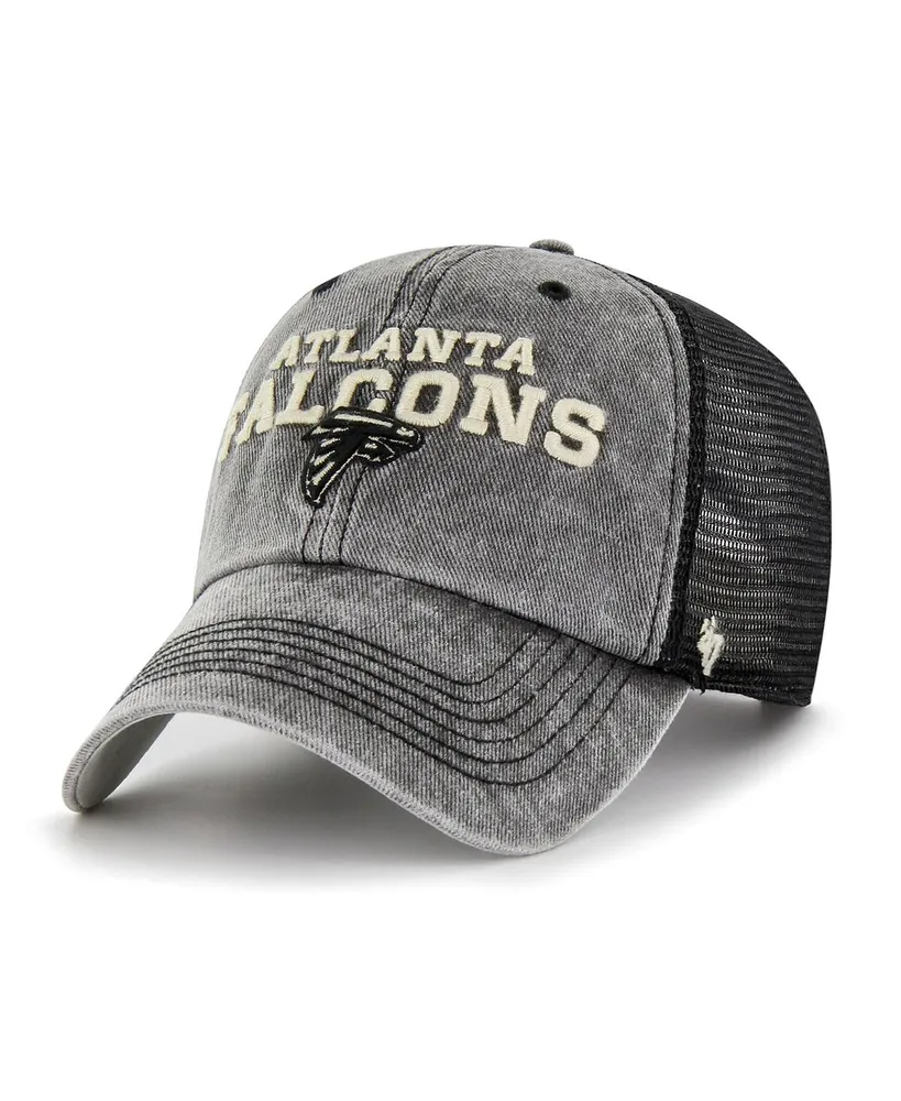 Men's '47 Black Atlanta Falcons Drumlin Trucker Clean Up Snapback Hat