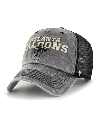 Men's '47 Black Atlanta Falcons Drumlin Trucker Clean Up Snapback Hat