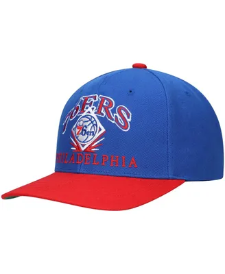 Men's Mitchell & Ness x Lids Royal, Red Philadelphia 76ers All Pro Classic Snapback Hat