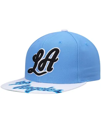 Men's Mitchell & Ness x Lids Powder Blue, White Los Angeles Lakers Hardwood Classics Reload 3.0 Snapback Hat