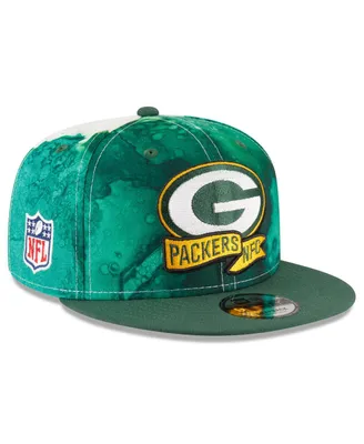 Men's New Era Green Bay Packers 2022 Sideline 9FIFTY Ink Dye Snapback Hat