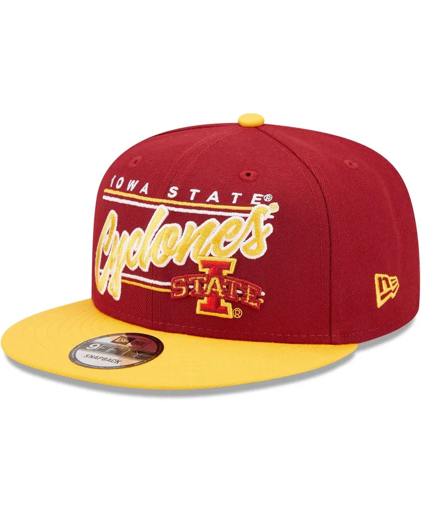 Men's New Era Cardinal Iowa State Cyclones Team Script 9FIFTY Snapback Hat