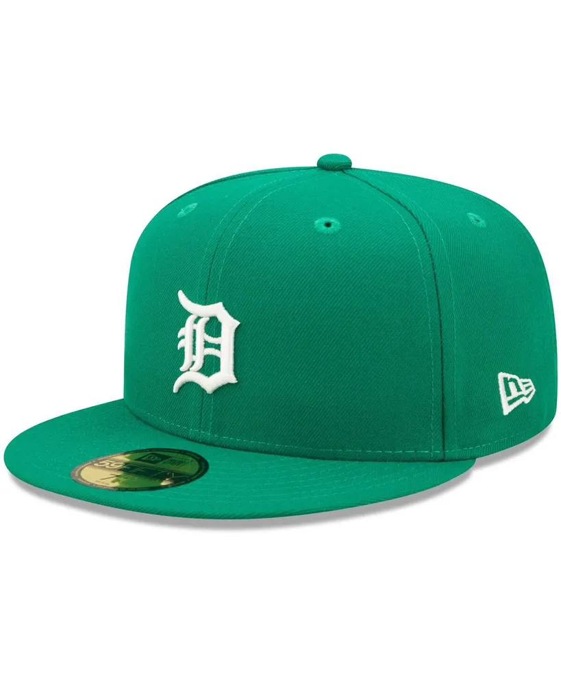 Men's New Era Kelly Green Detroit Tigers Logo White 59FIFTY Fitted Hat