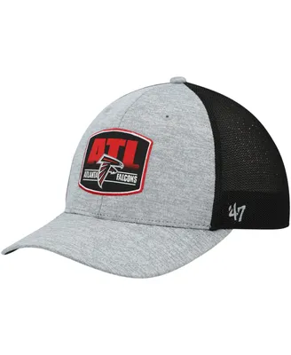 Men's '47 Brand Heathered Gray and Black Atlanta Falcons Motivator Flex Hat