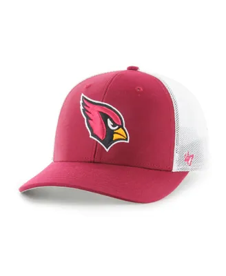 Men's '47 Brand Cardinal and White Arizona Cardinals Trophy Trucker Flex Hat