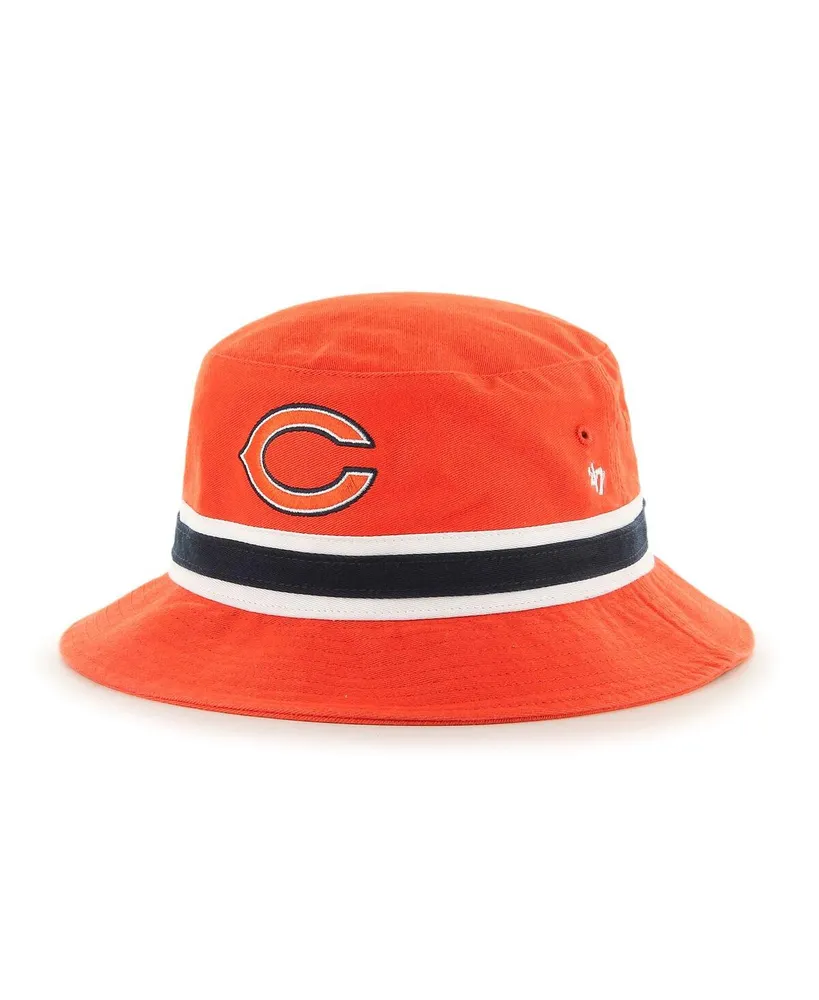 Men's '47 Brand Orange Chicago Bears Striped Bucket Hat