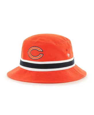 Men's '47 Brand Orange Chicago Bears Striped Bucket Hat