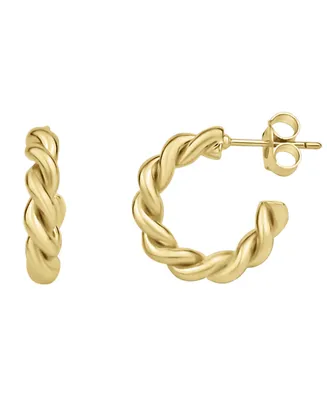 And Now This Twisted C Hoop Earring