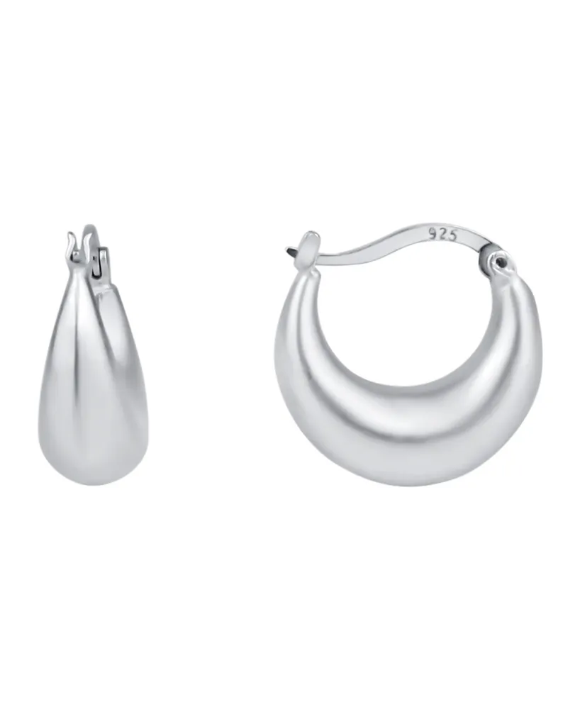 And Now This Warm Brushed Puff Hoop Earring | CoolSprings Galleria