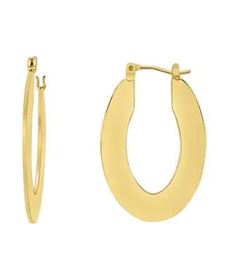 And Now This High Polished Oval Hoop Earring