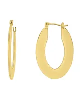 And Now This High Polished Oval Hoop Earring