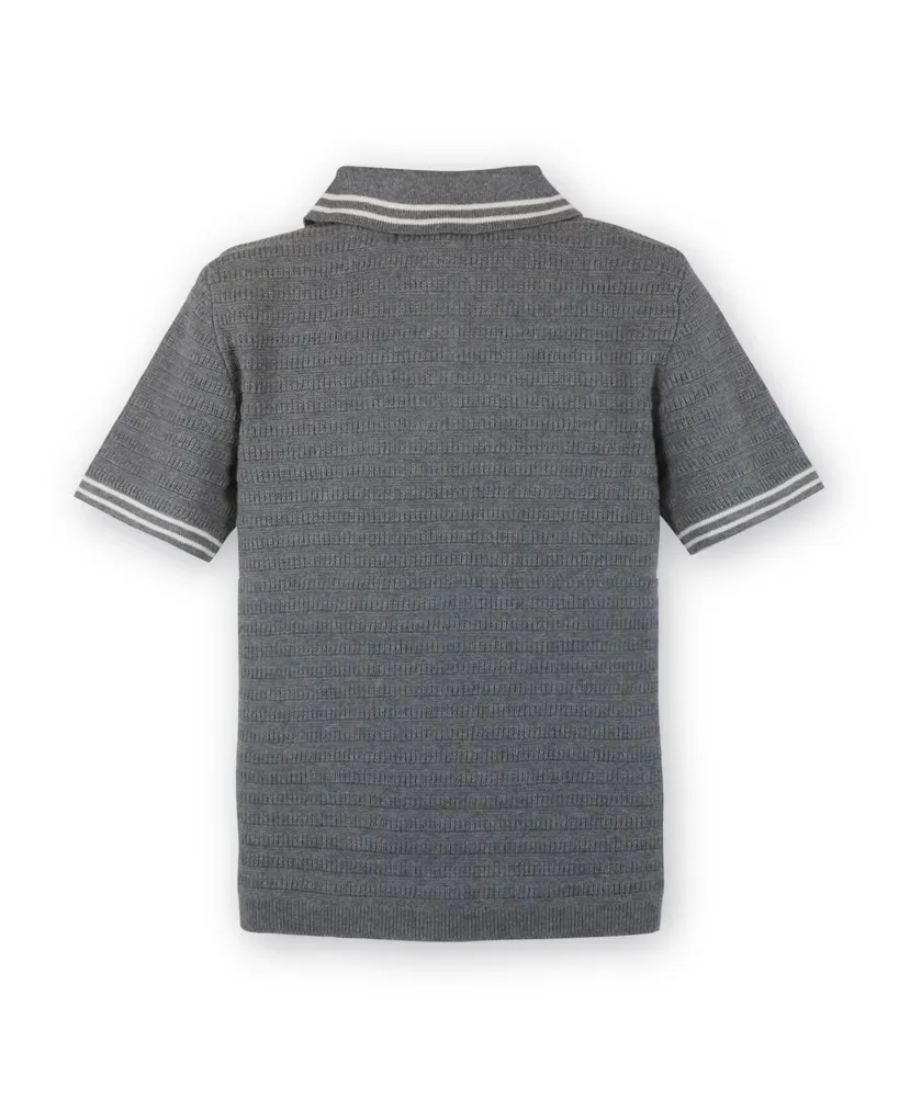 Hope & Henry Boys' Organic Cotton Short Sleeve Sweater Polo