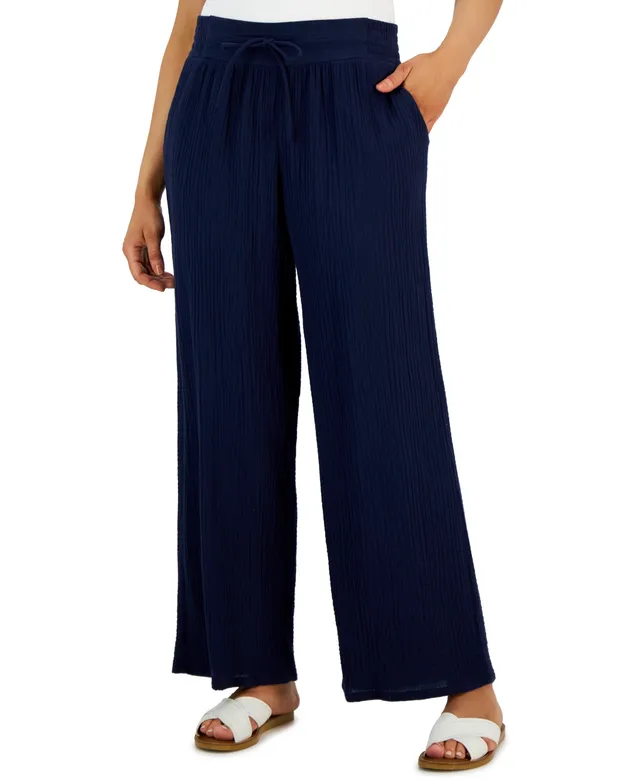 Jm Collection Plus and Petite Wide-Leg Pull-On Pants, Created for Macy's