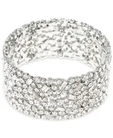 I.n.c. International Concepts Wide Crystal Cluster Stretch Bracelet, Created for Macy's