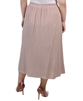 Ny Collection Plus Size Knee Length A-Line Skirt