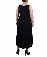 Ny Collection Plus Sleeveless Surplice Tiered Dress