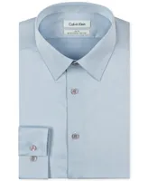 Calvin Klein Steel Men's Slim-Fit Non-Iron Herringbone Dress Shirt