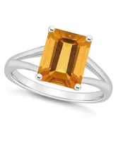 Macy's Women's Citrine (3-1/6 ct.t.w.) Ring Sterling Silver