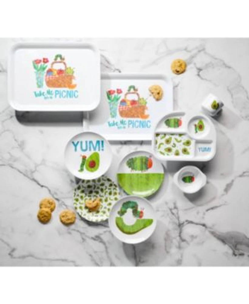 Godinger The World Of Eric Carle The Very Hungry Caterpillar Avocado Kids Melamine Collection